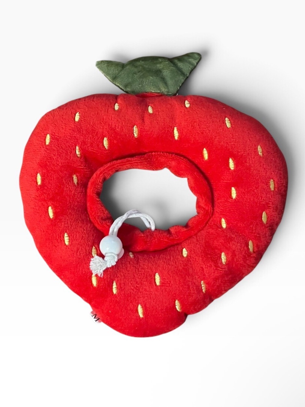 Plush Strawberry Pet Recovery Collar - soft cone - or Costume